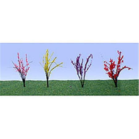 Jtt Scenery HO Scale Flower Bushes Assorted Color, PK40 JTT95545